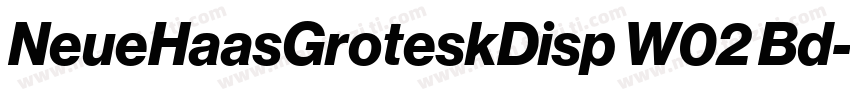 NeueHaasGroteskDisp W02 Bd字体转换